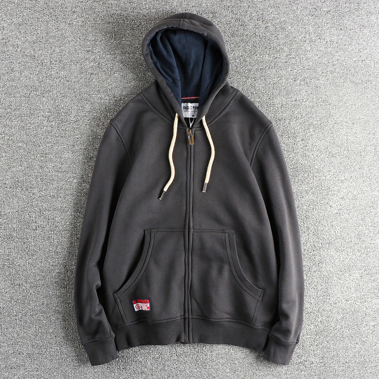 Men's Heavy Fleece Hooded Cardigan