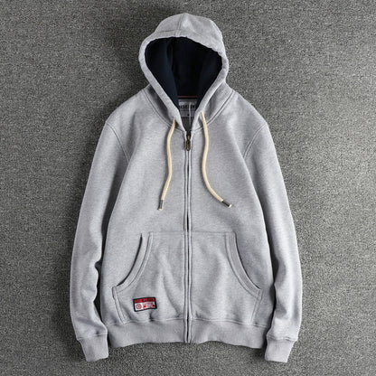 Men's Heavy Fleece Hooded Cardigan