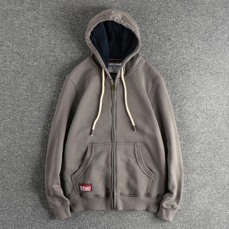 Men's Heavy Fleece Hooded Cardigan