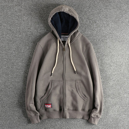 Men's Heavy Fleece Hooded Cardigan