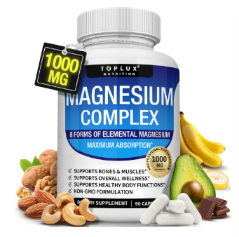 Toplux Magnesium Complex 8 Essential Magnesium Supplement 1000Mg